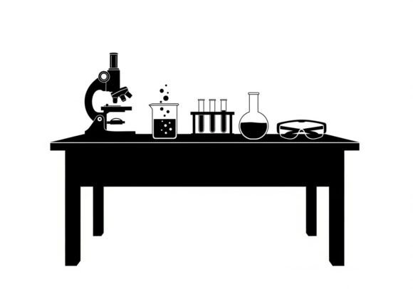 Download Silhouette Laboratory Table Microscope - Premium Bundle