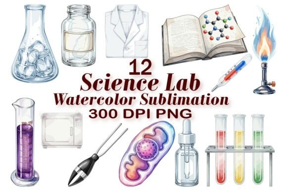 Download Science Lab Watercolor PNG - Premium Resources