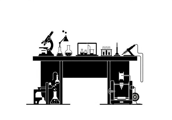 Download Silhouette Laboratory Workbench Equipmen - Premium Resources