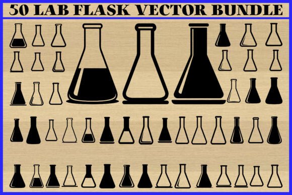 Download 50 Lab Flask Vector Silhouette Bundle - Premium Resources