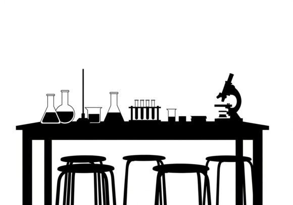 Download Silhouette Laboratory Table Microscope - Premium Bundle